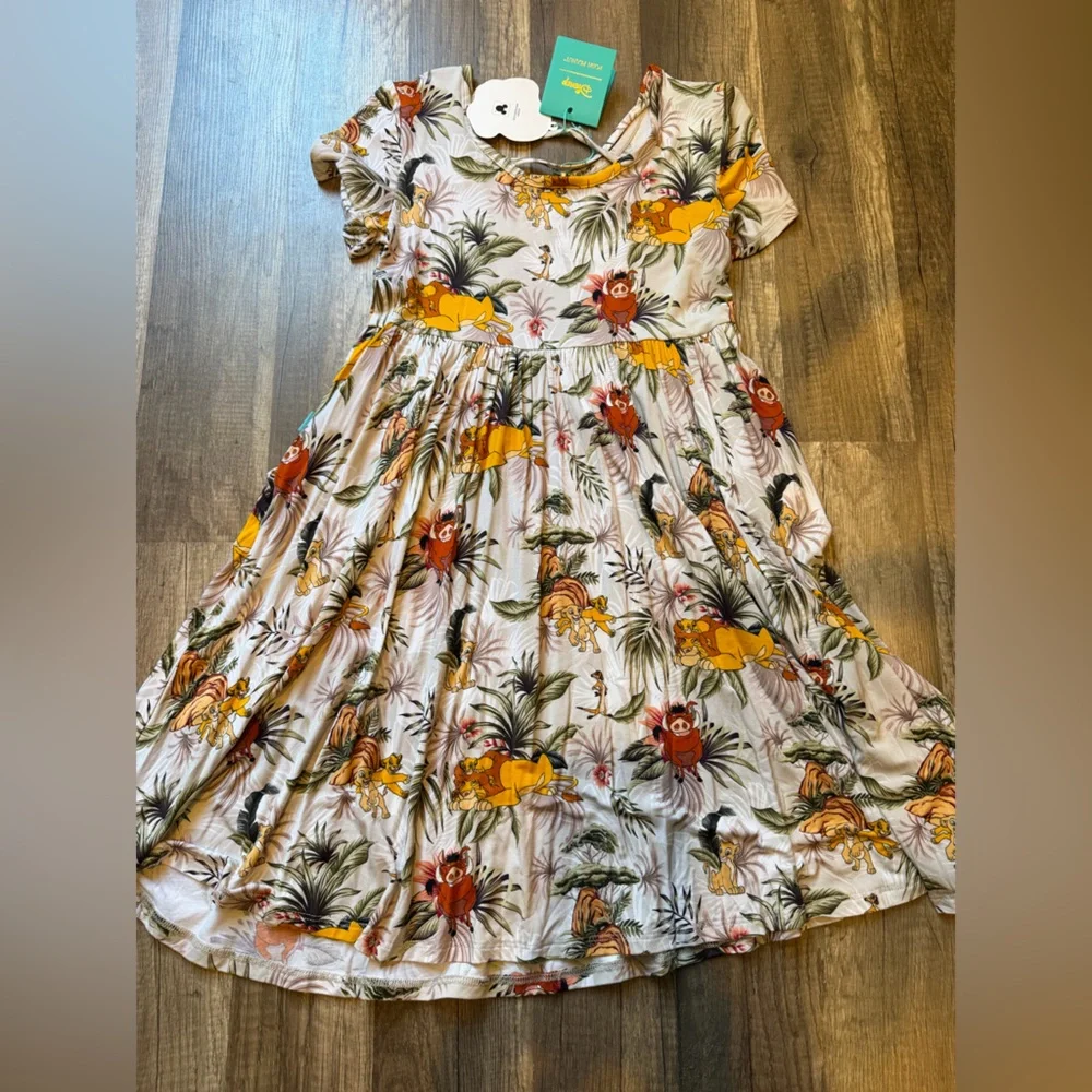 PoshPeanut Disney Lion King Themed Dress Bamboo girls 7/8 NWT